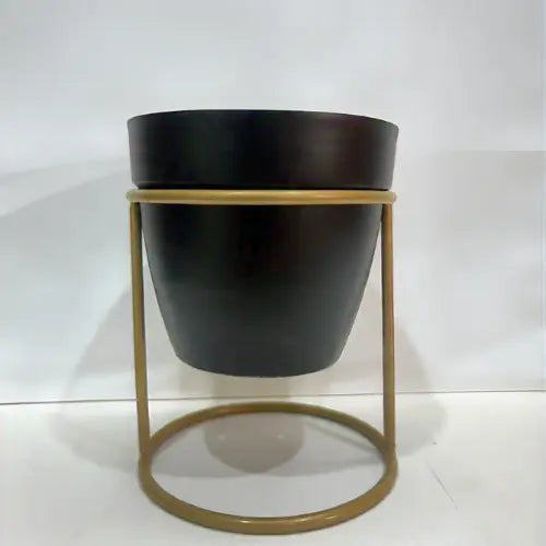 Black Table Top Pot - The Mini Roots